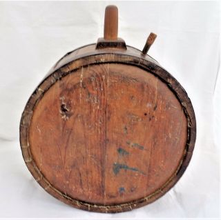 Staved Canteen Barrel Keg Treen Wooden & Iron Banded Coopered Antique Mid 19thc