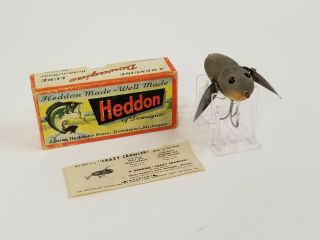 Heddon Crazy Crawler Mouse Vintage Lure And Insert 2100 Gm