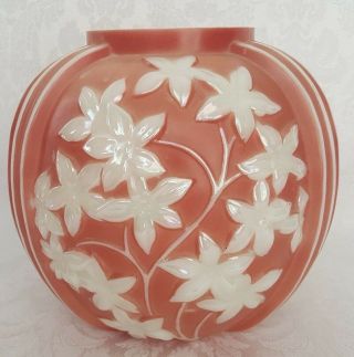 Antique Phoenix Consolidated Star Flowers Art Glass Vase 1930 