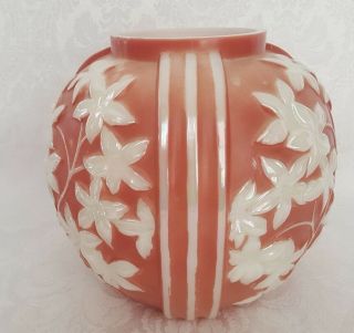 Antique Phoenix Consolidated Star Flowers Art Glass Vase 1930 ' s Rare 2
