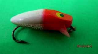 Vintage Heddon Flyrod Fry Fishing Lure Ex Tackle Red/white Spook