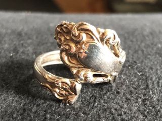 Vintage Grand Renaissance Sterling Silver Spoon Ring Reed & Barton Signed 6 1/2
