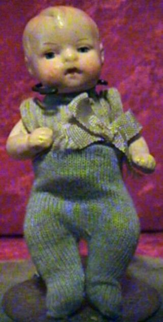Germany Painted All Bisque Baby Doll
