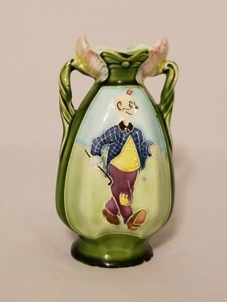 Happy Hooligan Antique Vase Early 1900 Comic Strip Character
