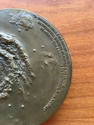 antique and rare bronze medal of Einstein,  made by José de Moura 5