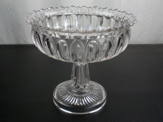 Mckee The Prize Large Compote,  Antique Eapg Glass C1901 True Open National Glass