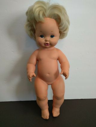 1969 Mattel Baby Tender Love Baby Doll That Drinks & Wets Flawed