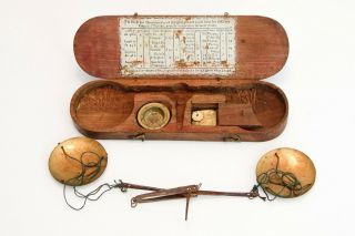 18th Century French Revolution Wooden Scales & Weights France 5