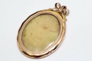 A Antique Edwardian 9ct Rose Gold Double Sided Picture Locket Pendant 14201