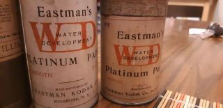 Antique Photography Paper Water/Cold development Eastman Kodak Tins 2