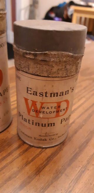 Antique Photography Paper Water/Cold development Eastman Kodak Tins 6