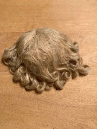 Blonde Wig For Antique Doll W/ Pate