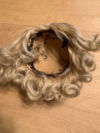 Blonde Wig For Antique Doll W/ Pate 2