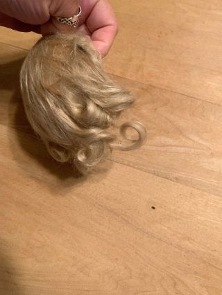 Blonde Wig For Antique Doll W/ Pate 5