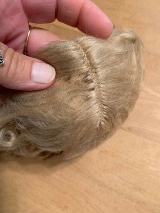 Blonde Wig For Antique Doll W/ Pate 8