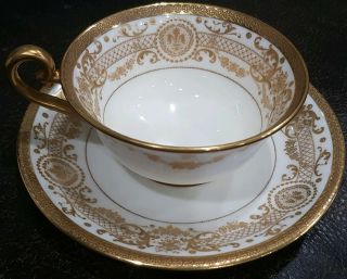 Antique Royal Doulton Heavy Gold Encrusted,  Gold Beaded Cup&saucer Set 8627