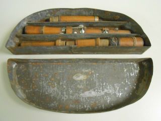Antique Wood Flute Civil War Era? With Storage Tin