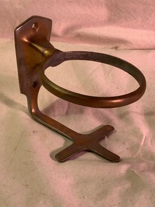 Rare Antique Wall Mount Cup Holder Brass Plated Nickel Vintage Bathroom 1920s