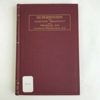 Vintage Medical Book 1930 Hemorrhoids Pruitus Ani Medicine Illustrations Antique