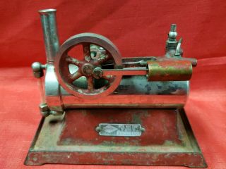 Antique Vintage Empire B30 Metal War Corp Steam Engine Toy - Turns Freely