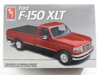 Ford F - 150 Pickup Truck Xlt Amt 1:25 Model Kit 6809 Box