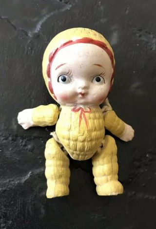 Vintage Bisque Porcelain Jointed Fruit Baby Doll Made In Occupied Japan