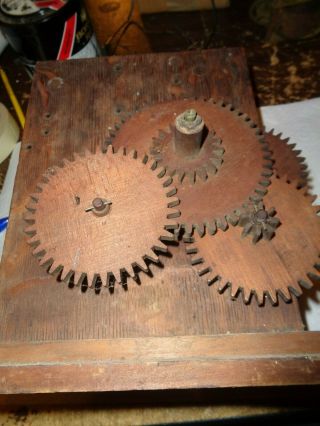 Antique - American Wooden - Grandfather Clock Movement - Ca.  1820 - To Restore T734 4