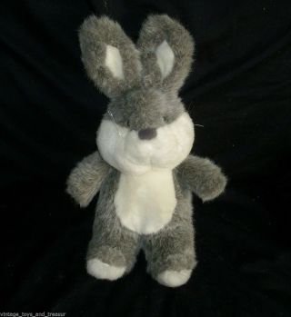 13 " Vintage Russ Berrie Co Grey Pepper Bunny Rabbit Stuffed Animal Plush Toy