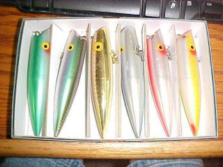 Tomic Made In Canada Box Of Six Mixed 5 " Unused?? Salmon Fishing Plugs/lures 30