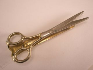 - Scissors Vintage Swank Tie Bar Clip Barber Hair Stylist Cutting Shears