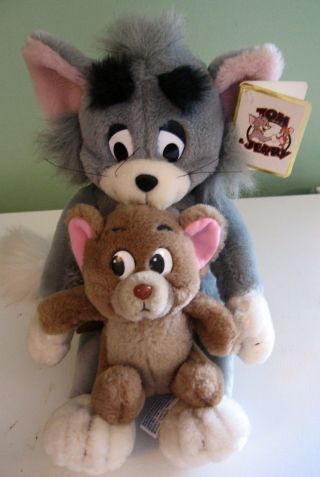 Vintage Tom & Jerry Plush Toys From 1990 With Tags
