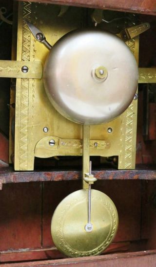 Antique English Regency Bracket Clock 8 Day Twin Fusee Bell Striking J.  W Hancock 11