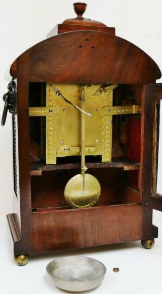 Antique English Regency Bracket Clock 8 Day Twin Fusee Bell Striking J.  W Hancock 12