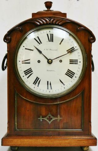 Antique English Regency Bracket Clock 8 Day Twin Fusee Bell Striking J.  W Hancock 2
