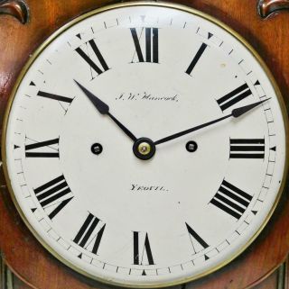Antique English Regency Bracket Clock 8 Day Twin Fusee Bell Striking J.  W Hancock 8