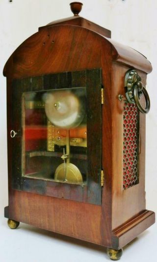 Antique English Regency Bracket Clock 8 Day Twin Fusee Bell Striking J.  W Hancock 9
