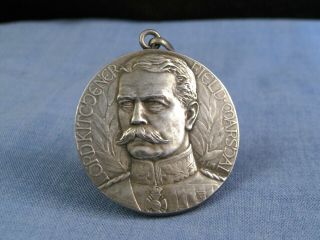 Lord Kitchener Boer War Antique French Silver Military Medal Legastelois