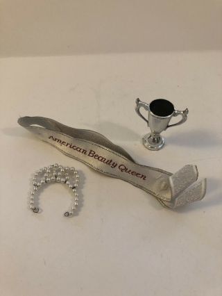 Vintage Tressy Tammy Doll Miss America Sash Trophy Crown Beauty Queen