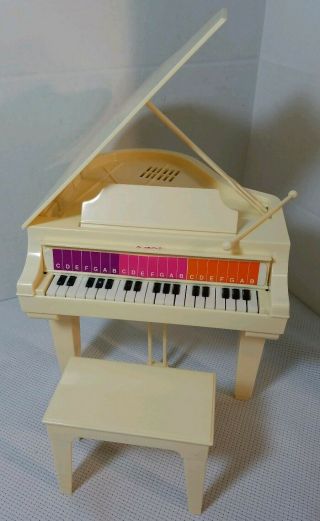 Vintage Electric Barbie Grand Piano With Bench And 1 Tool