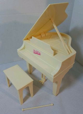 Vintage Electric Barbie Grand Piano with Bench and 1 tool 2