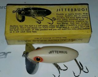 Vintage Fred Arbogast Jitterbug lure htf color 2