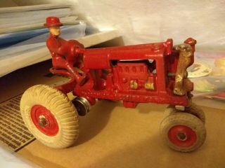 Antique Arcade Mccormick Deering Farmall Cast Iron Tractor - -