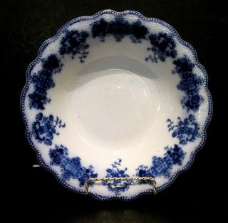 Antique Flow Blue White Clarence W.  H Grindley Lg Serving Bowls England China Vgc