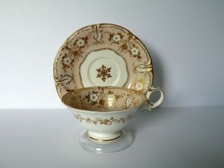 Antique English H&r Daniel Coalport? Cup & Saucer Set