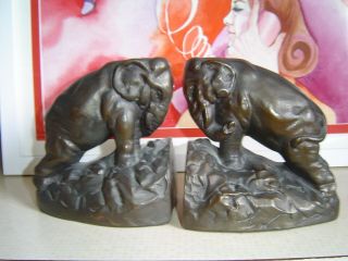 Elephant Bookends - Galvano Bronze – Gotham Art Bronce Inc.  Antique