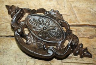 2 Cast Iron Antique Victorian Style OVAL Drawer Pull,  Barn Handle,  Door Handles 2