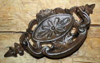 2 Cast Iron Antique Victorian Style OVAL Drawer Pull,  Barn Handle,  Door Handles 3