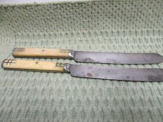 (2) Antique Primitive Civil War Era Knives Keystone Co.