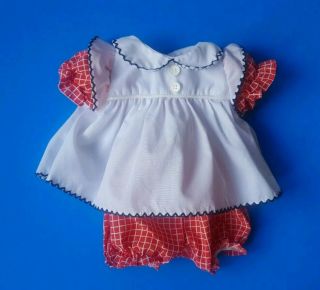 Vintage Cabbage Patch Doll Red & White Dress Bloomers Cpk Clothes Coleco