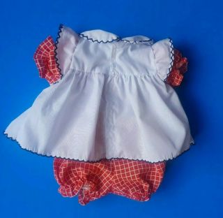 Vintage Cabbage Patch Doll Red & White DRESS BLOOMERS Cpk Clothes Coleco 2